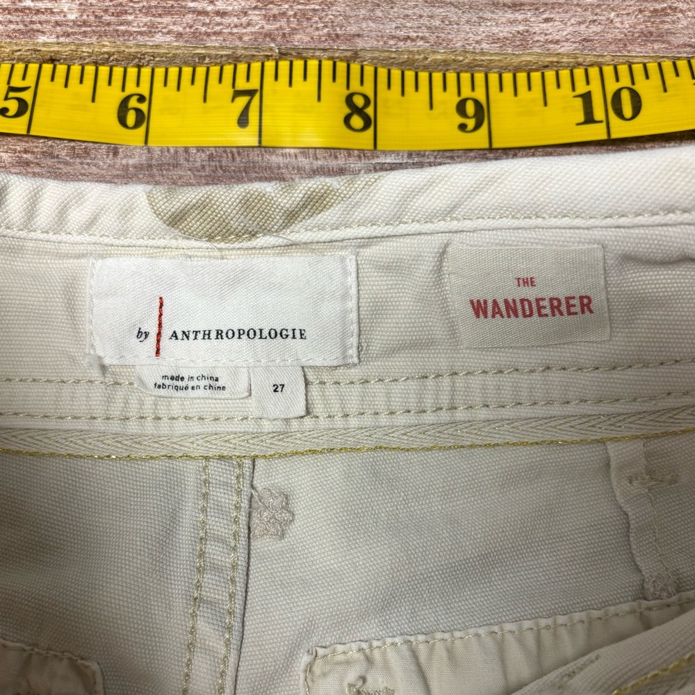 Anthropologie | VGUC Wanderer Cropped Camo High Rise Button Fly Jeans Pants, 27 - Picture 4 of 7